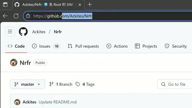 Nrfr GitHub 项目主页展示